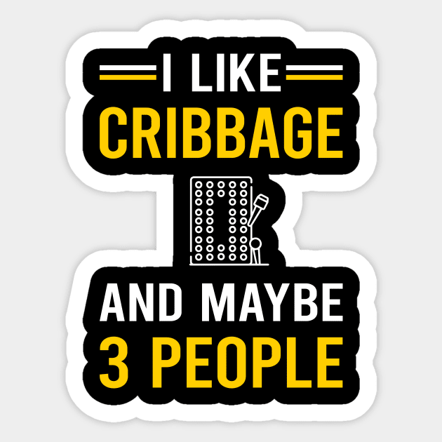 3 People Cribbage Crib Sticker by Bourguignon Aror